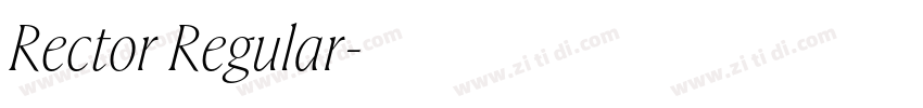 Rector Regular字体转换